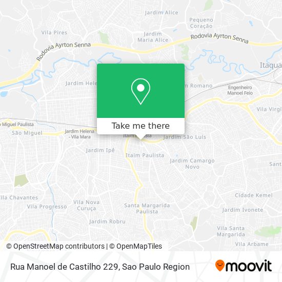 Mapa Rua Manoel de Castilho 229