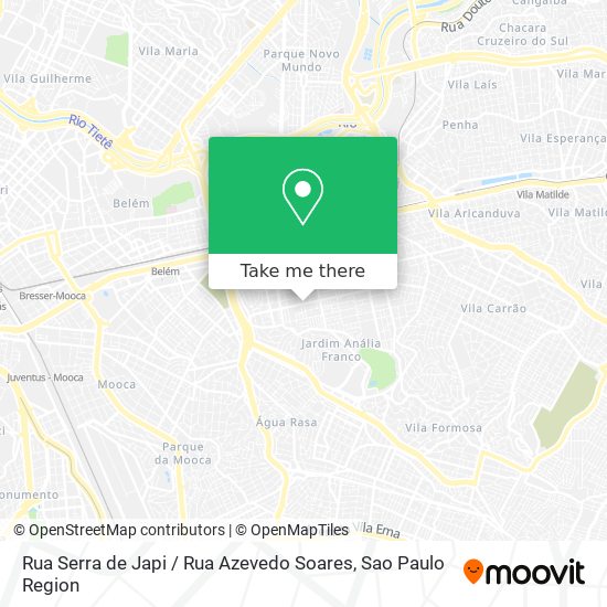 Rua Serra de Japi / Rua Azevedo Soares map