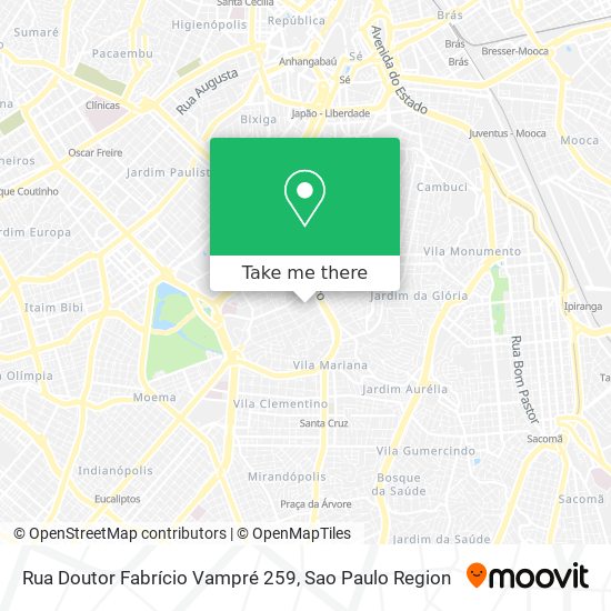 Mapa Rua Doutor Fabrício Vampré 259