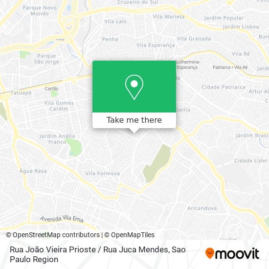 Rua João Vieira Prioste / Rua Juca Mendes map