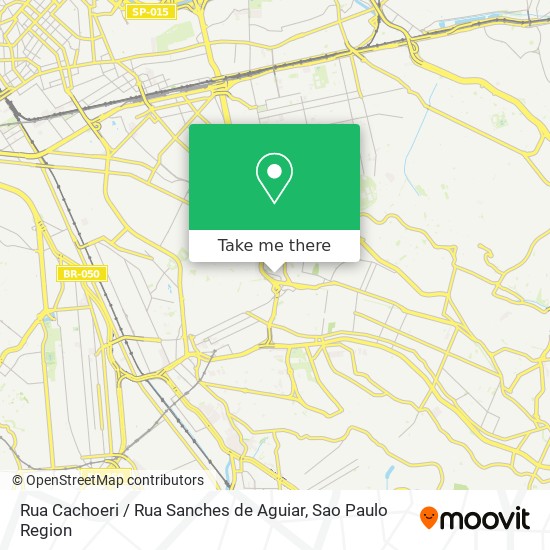 Mapa Rua Cachoeri / Rua Sanches de Aguiar
