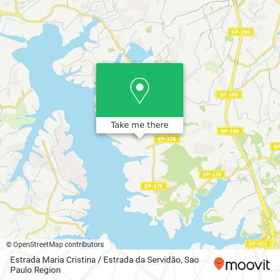Mapa Estrada Maria Cristina / Estrada da Servidão