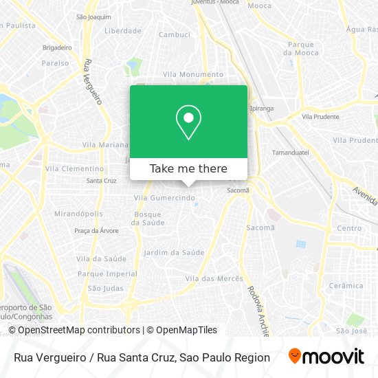 Rua Vergueiro / Rua Santa Cruz map