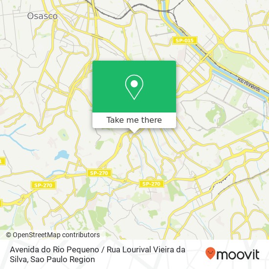 Mapa Avenida do Rio Pequeno / Rua Lourival Vieira da Silva