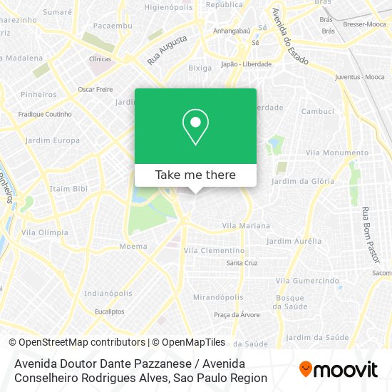 Avenida Doutor Dante Pazzanese / Avenida Conselheiro Rodrigues Alves map