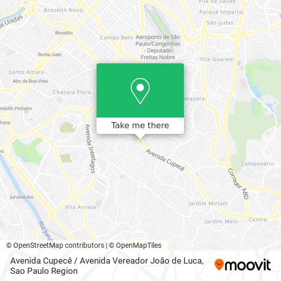 Avenida Cupecê / Avenida Vereador João de Luca map