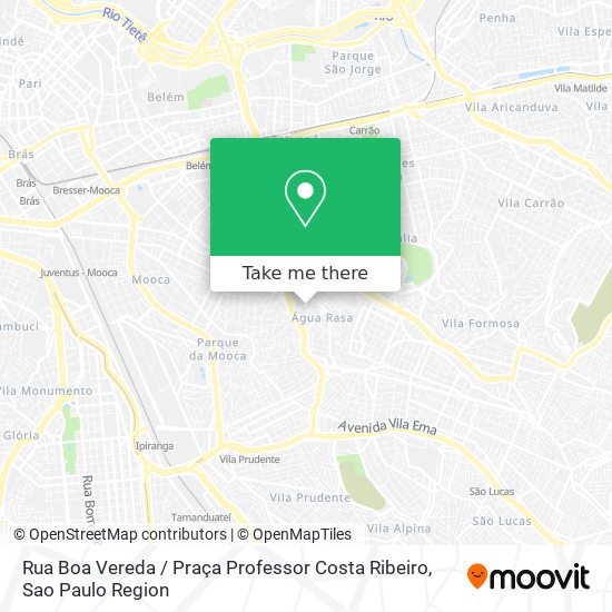 Mapa Rua Boa Vereda / Praça Professor Costa Ribeiro