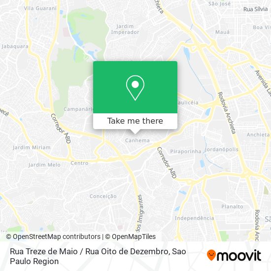 Rua Treze de Maio / Rua Oito de Dezembro map