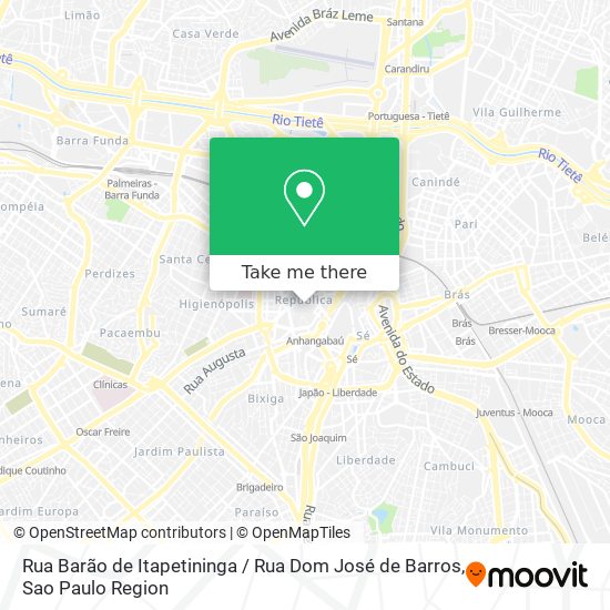 Rua Barão de Itapetininga / Rua Dom José de Barros map