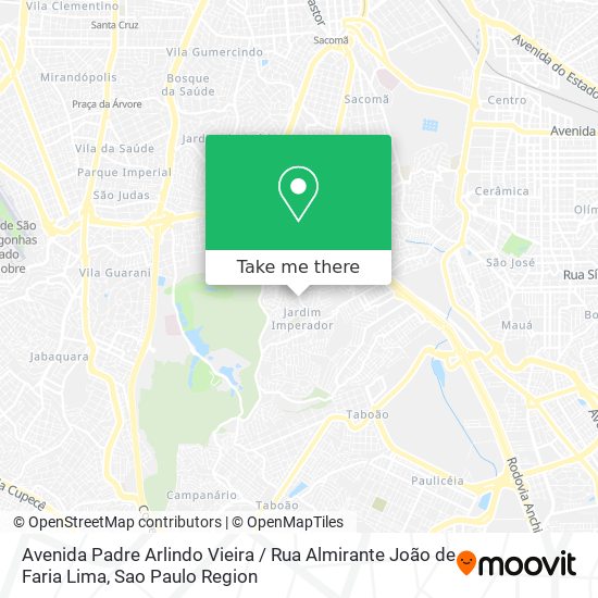 Avenida Padre Arlindo Vieira / Rua Almirante João de Faria Lima map