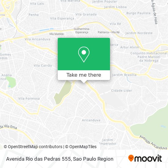 Mapa Avenida Rio das Pedras 555