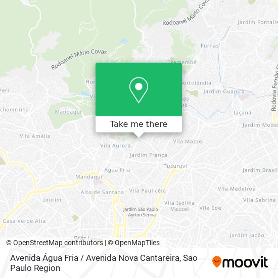 Avenida Água Fria / Avenida Nova Cantareira map