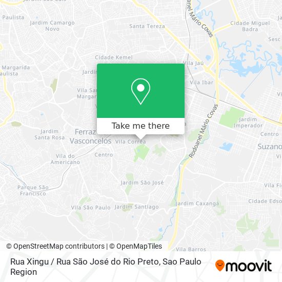 Rua Xingu / Rua São José do Rio Preto map