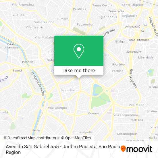 Mapa Avenida São Gabriel 555 - Jardim Paulista