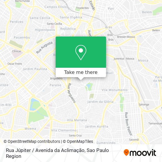 Rua Júpiter / Avenida da Aclimação map