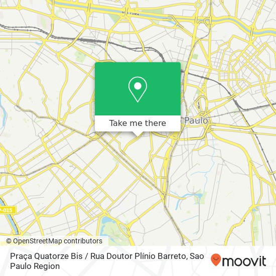 Praça Quatorze Bis / Rua Doutor Plínio Barreto map