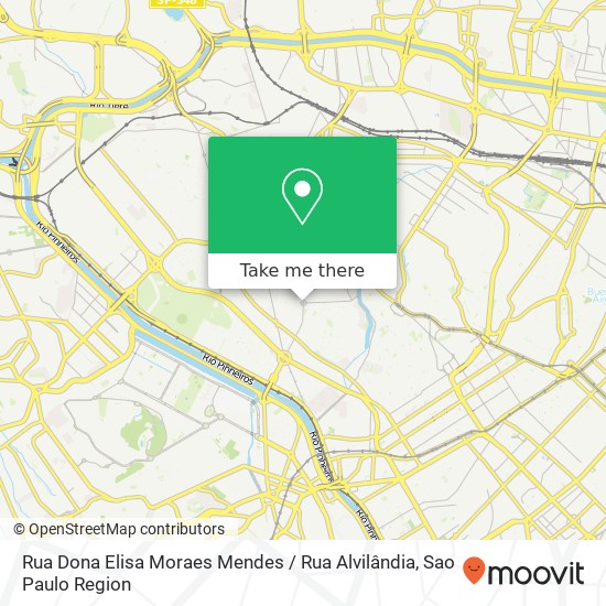 Rua Dona Elisa Moraes Mendes / Rua Alvilândia map