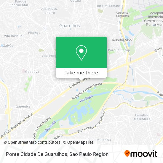 Ponte Cidade De Guarulhos map