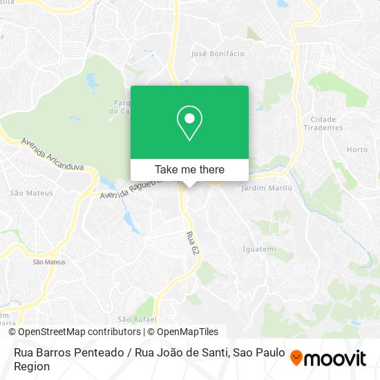 Mapa Rua Barros Penteado / Rua João de Santi