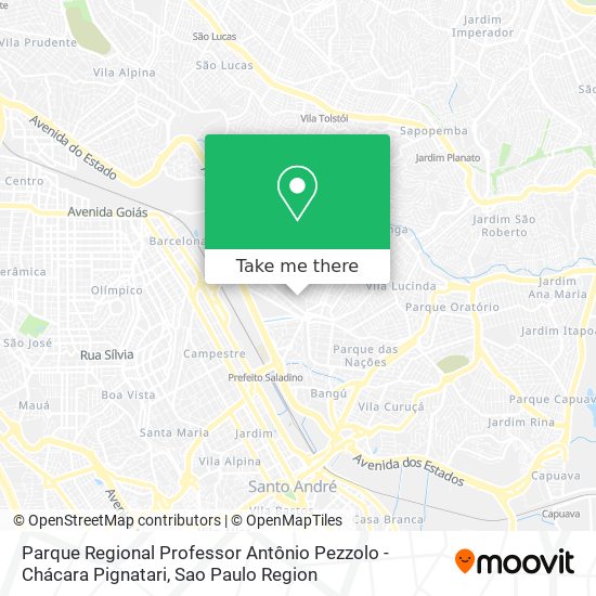 Parque Regional Professor Antônio Pezzolo - Chácara Pignatari map