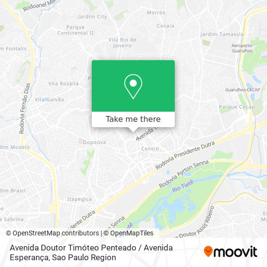 Avenida Doutor Timóteo Penteado / Avenida Esperança map
