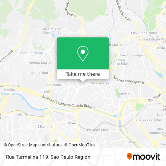 Rua Turmalina 119 map