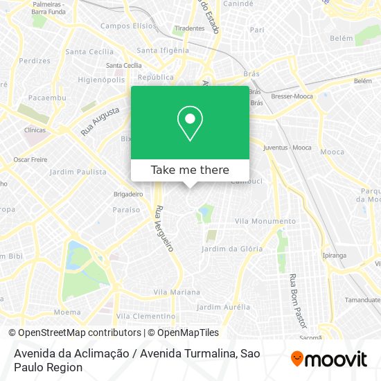 Mapa Avenida da Aclimação / Avenida Turmalina