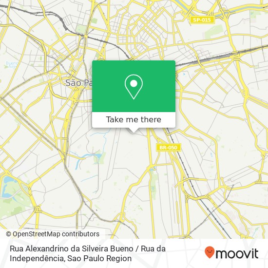 Rua Alexandrino da Silveira Bueno / Rua da Independência map