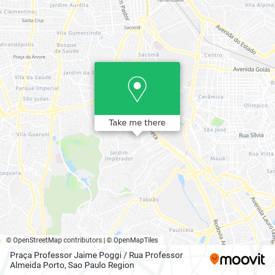 Mapa Praça Professor Jaime Poggi / Rua Professor Almeida Porto