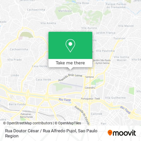 Mapa Rua Doutor César / Rua Alfredo Pujol