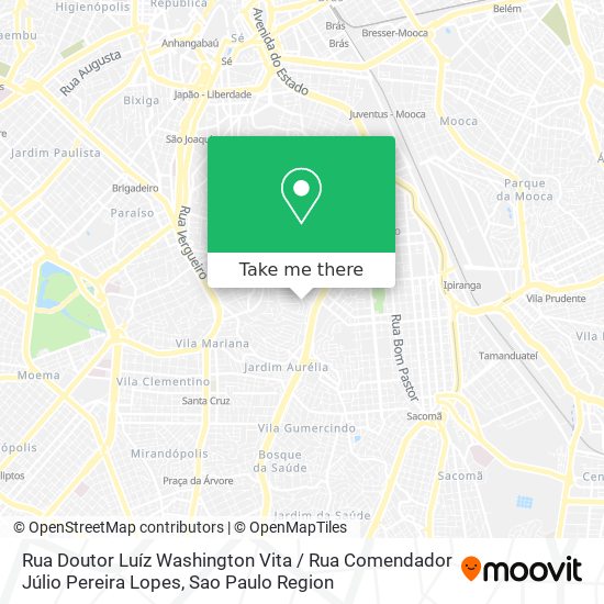 Rua Doutor Luíz Washington Vita / Rua Comendador Júlio Pereira Lopes map