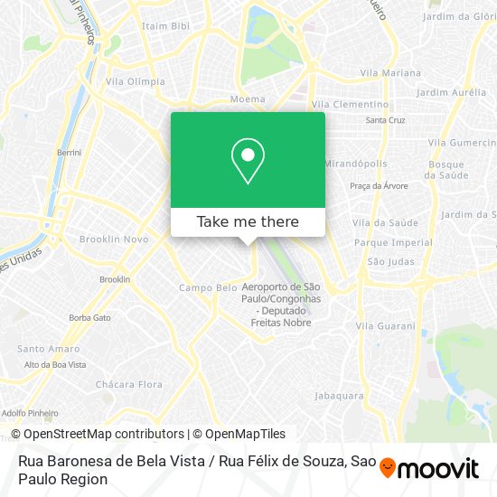 Mapa Rua Baronesa de Bela Vista / Rua Félix de Souza