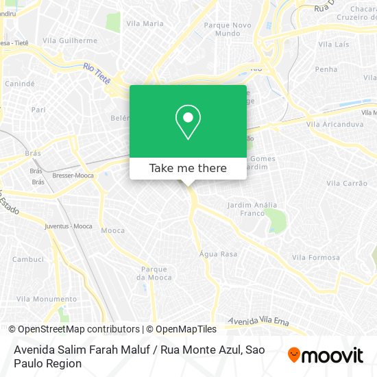 Avenida Salim Farah Maluf / Rua Monte Azul map