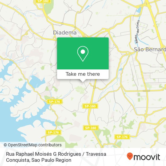 Mapa Rua Raphael Moisés G Rodrigues / Travessa Conquista