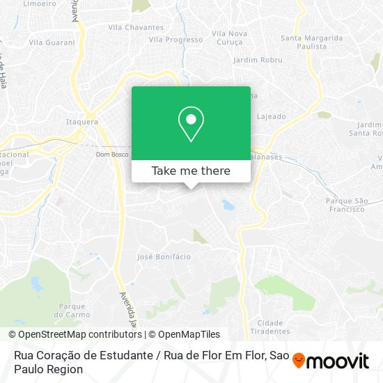 Mapa Rua Coração de Estudante / Rua de Flor Em Flor
