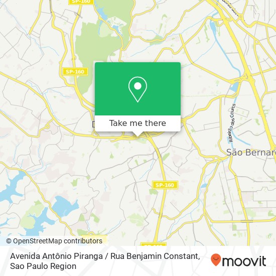 Mapa Avenida Antônio Piranga / Rua Benjamin Constant
