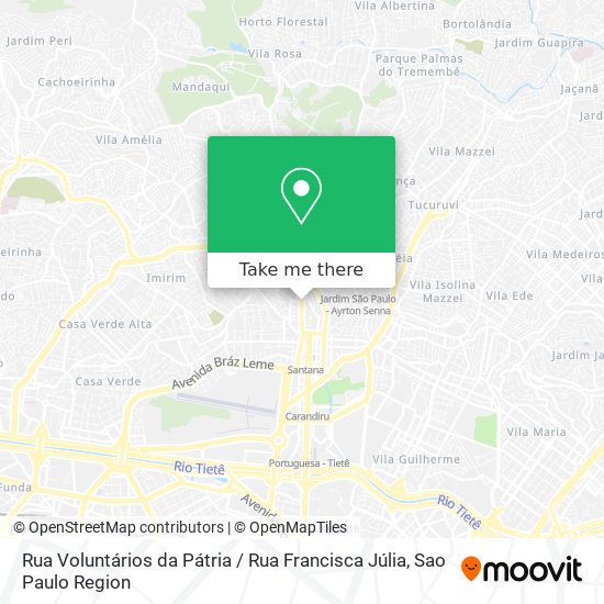 Rua Voluntários da Pátria / Rua Francisca Júlia map