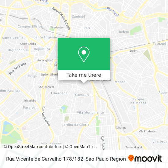 Mapa Rua Vicente de Carvalho 178 / 182