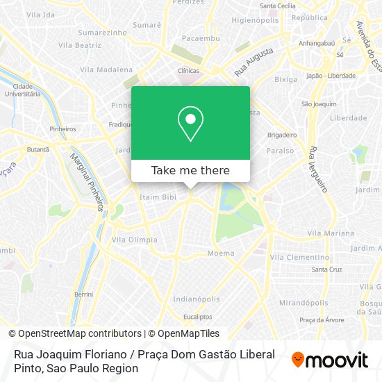 Mapa Rua Joaquim Floriano / Praça Dom Gastão Liberal Pinto