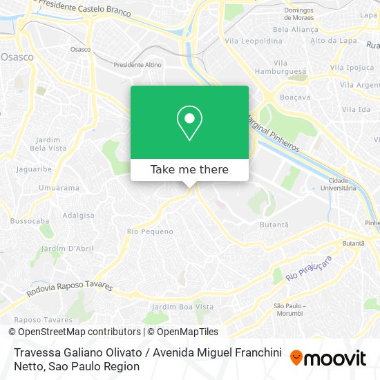 Travessa Galiano Olivato / Avenida Miguel Franchini Netto map