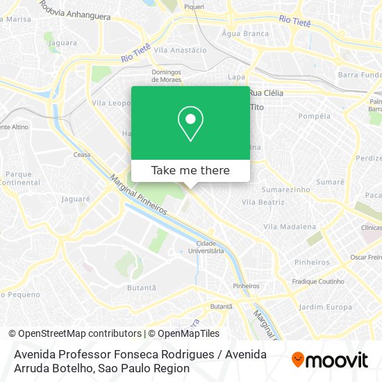 Mapa Avenida Professor Fonseca Rodrigues / Avenida Arruda Botelho