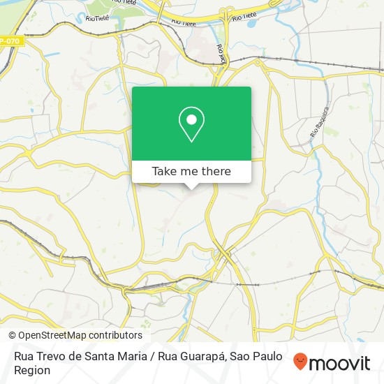 Mapa Rua Trevo de Santa Maria / Rua Guarapá