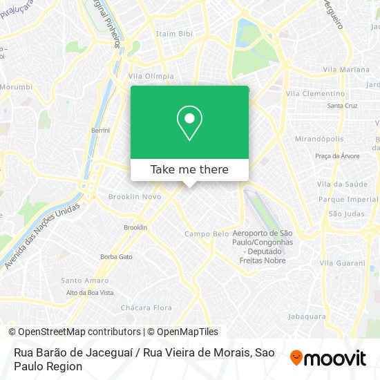 Mapa Rua Barão de Jaceguaí / Rua Vieira de Morais