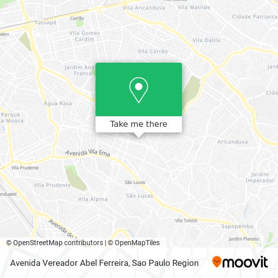 Mapa Avenida Vereador Abel Ferreira