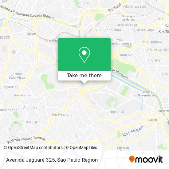 Mapa Avenida Jaguaré 325