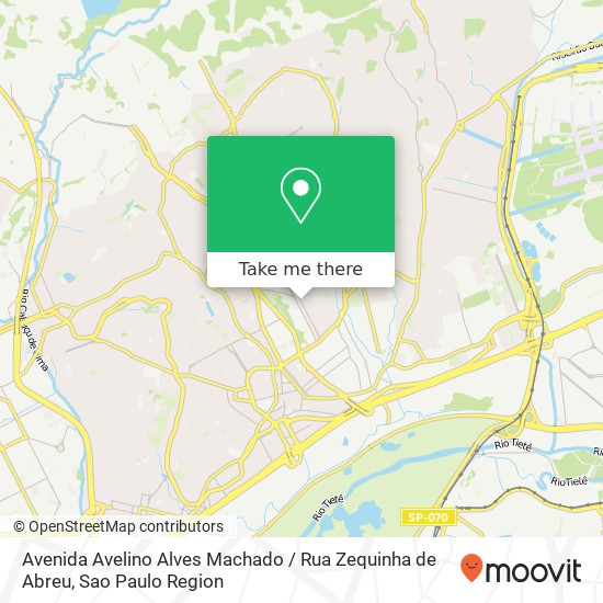 Mapa Avenida Avelino Alves Machado / Rua Zequinha de Abreu