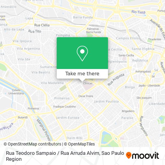 Rua Teodoro Sampaio / Rua Arruda Alvim map