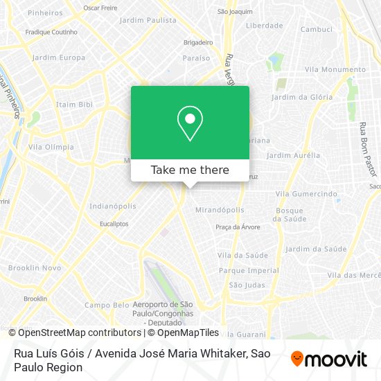 Mapa Rua Luís Góis / Avenida José Maria Whitaker