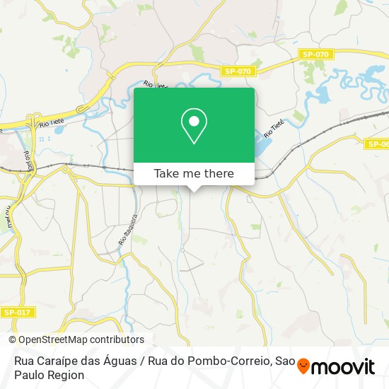 Mapa Rua Caraípe das Águas / Rua do Pombo-Correio