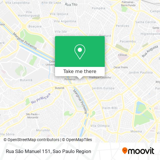 Mapa Rua São Manuel 151